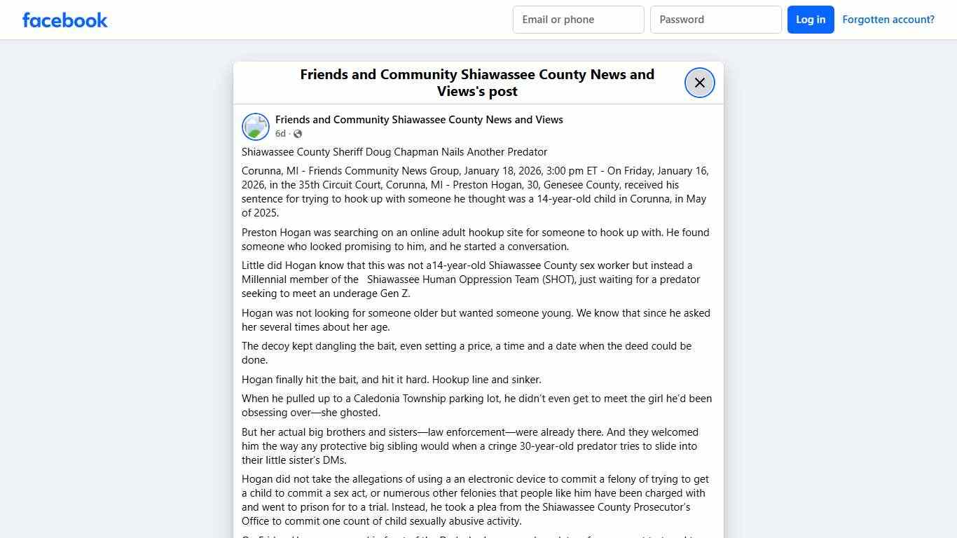 Sh... - Friends and Community Shiawassee County News and Views Facebook